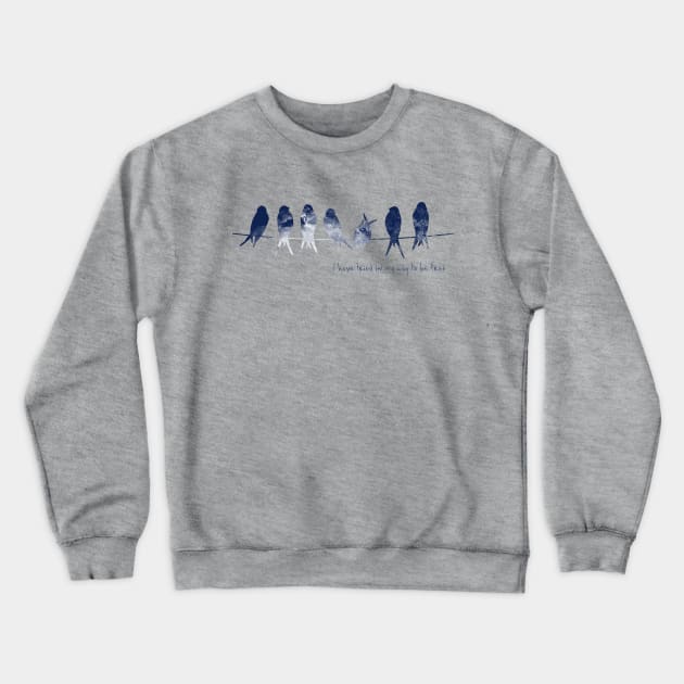 Bird On A Wire (i) Crewneck Sweatshirt by The Blue Box